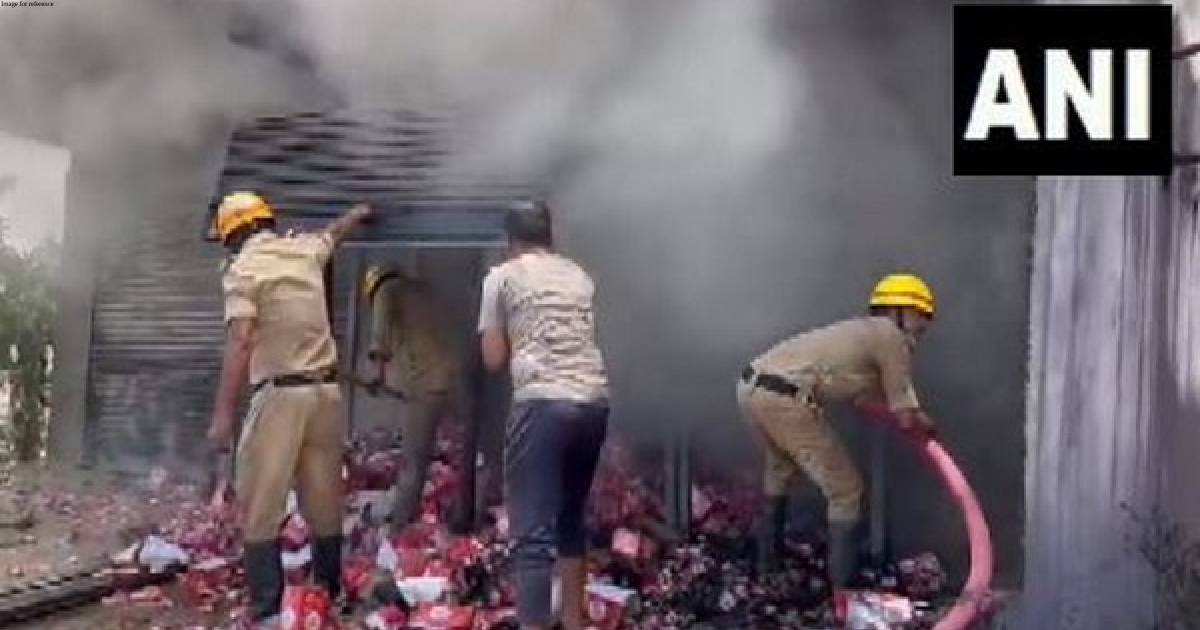 Blaze breaks out at firecracker shop in Karnataka's Haveri; firefighting operations underway